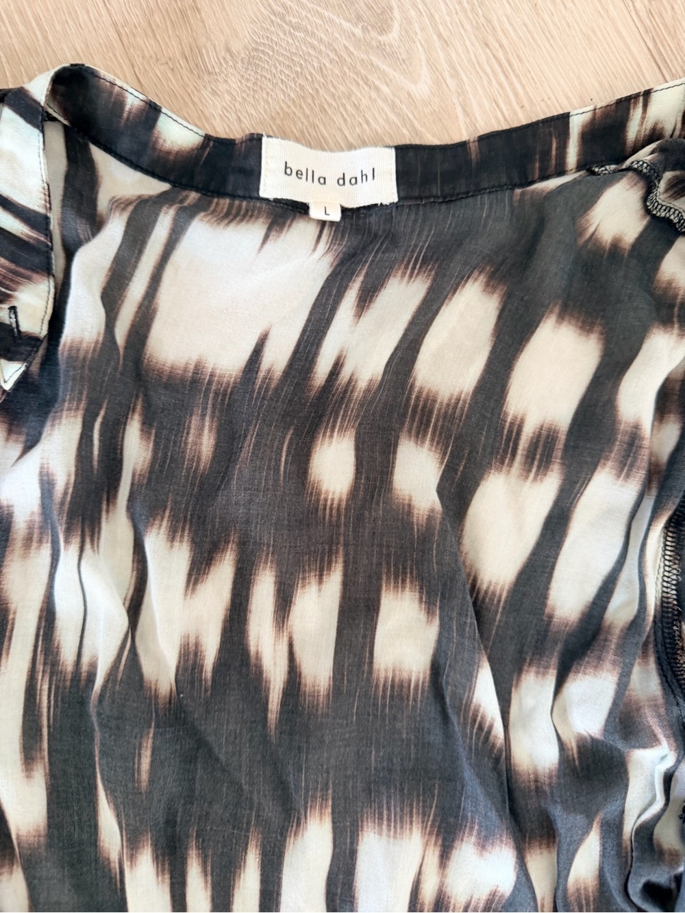 Bella Dahl Black and Cream Patterned Maxi Dress